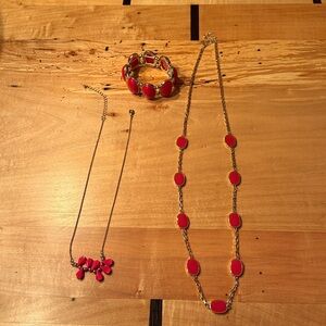 Elegant Red Jewelry Set